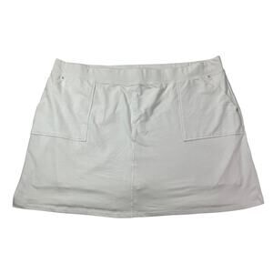 Sport Savvy Womens Plus 3X Knit Pull‎ On Elastic Waist Stretch Skirt Skort NWT